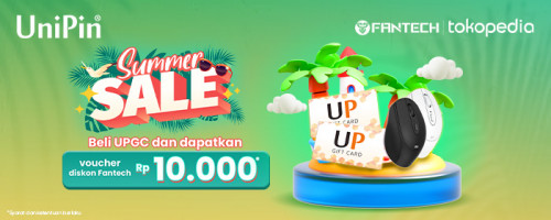 Beli Voucher UniPin di Tokopedia GRATIS Voucher Diskon Untuk Produk Fantech Rp 10.000 di Summer Sale 2023